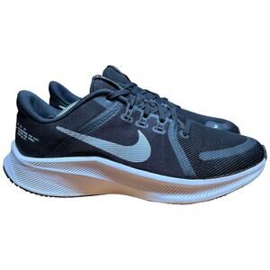 NIKE Quest 4 Women's 8 Road Running Shoes Black Dark Smoke Grey White Sneakers